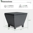 thumbnail image 5 of Tcbosik Flip Lid Patio Side Table w/ 13-Gallon Storage, All-Weather PE Wicker Accent End Table with Smooth-Lift Pneumatic Rods, Sturdy Steel Frame for Outdoor Deck & Garden (Black), 5 of 8