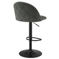 thumbnail image 4 of Modern Velvet & Metal Air Lift Stool in Grey, 4 of 7