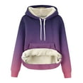 thumbnail image 6 of cocolona Hoodies for Women Winter Warm Fleece Hoodies Fashion Gradient Color Long Sleeve Pullover Sweatshirts, 6 of 7