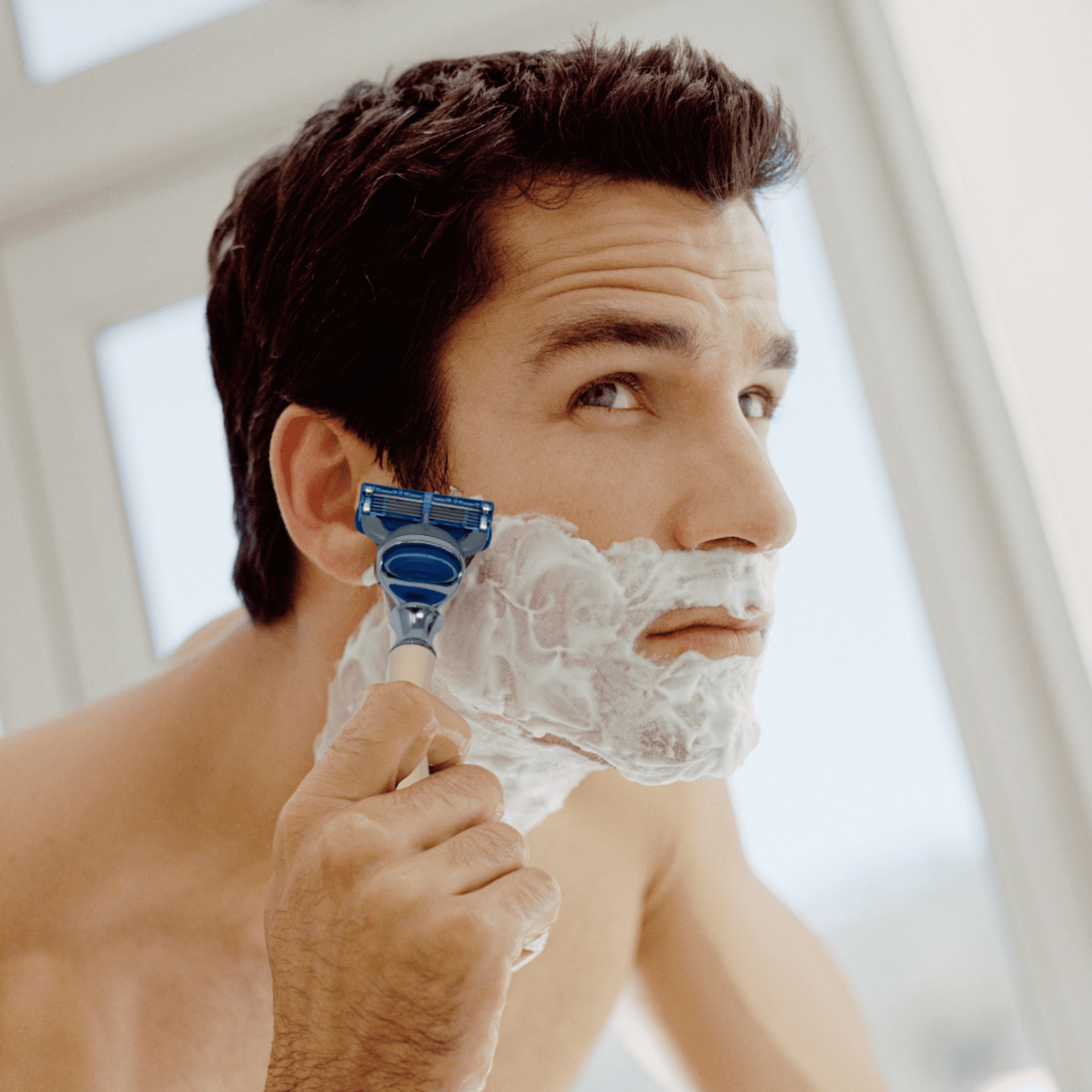 GENTS Men's 5 Blade Manual Razor, White