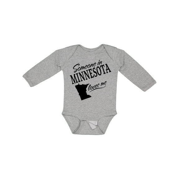 Inktastic Someone in Minnesota Loves Me Boys or Girls Long Sleeve Baby Bodysuit