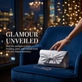 thumbnail image 6 of INSPIRE CHIC Bow Evening Bag Pleated Clutch Purses with Chain for Women Silver, 6 of 6