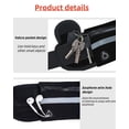 thumbnail image 4 of Anti Theft Running Waist Belt, Invisible Pouch for Phone, Reflective Strip & Headphone Jack, Adjustable Waist Pack for Cycling, Travel, and Fitness, 4 of 6