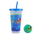 thumbnail image 1 of Luminous Straw Cups Christmas Color Changing Cup with Lid Gift (Green Football Game), 1 of 7