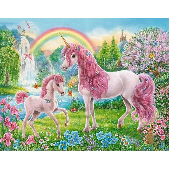 Dww-30 X 40 Cm ,licorne Diamond Painting Broderie Diamant Peinture Canevas 5d Tableau Enfant Adulte Strass Lot Puzzle Dessin Decoration Murale Chambr