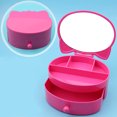 thumbnail image 3 of Girl Jewelry Box Lovely Cat 2-Layer Jewelry Case Jewelry Container with Mirror, 3 of 10