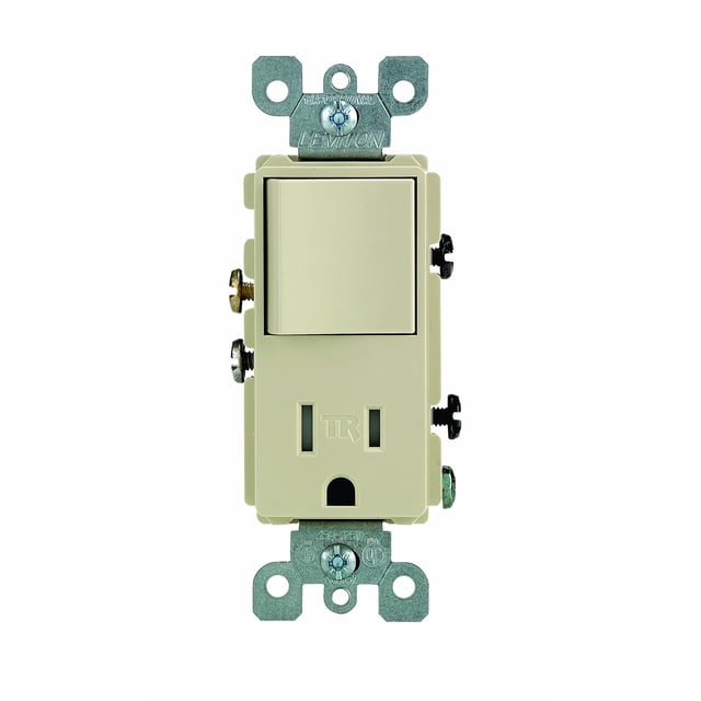 Interruptor eléctrico y toma de corriente con protección contra manipulación Leviton T5625-I