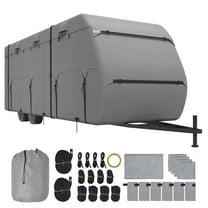 KFFKFF Touring Caravan Cover, Sized for 30-33 ft Recreational Vehicles, Composed of 4-Layer Non-Woven Fabric, Ensures Water Resistance, Wind Resistance and Durability, Class A RV Cover