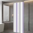 thumbnail image 3 of Reusable Frosted Window Coverings, Purple Grey Stripe Window Privacy Film Frosted, Modern Farmhouse Vertical Striped Sun Blocking Windows Stickers for Kitchen Front Door, 23.6 x 59 Inches, 3 of 9