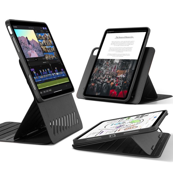 ESR pour iPad Air 13 Pouces Case (2025/2024) M3/M2, Étui Magnétique Amovible, Support Portrait/paysage Réglable avec Vue d'Écran Surélevée, 9 Supports