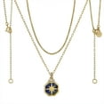 thumbnail image 3 of Believe by Brilliance 14KT Gold Flash Plated Double Necklace Set with Genuine Stone Adult, 3 of 4