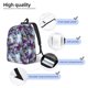 thumbnail image 3 of Balery Purple Marble Texture Mochila Clásica Impresa Básica para Viaje, Mochila Escolar Resistente al Agua, Mochila de Lona con Correas Ajustables-Small, 3 of 5