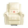 thumbnail image 5 of Naomi Home Tatiana Luxury Studded Electric Lift Recliner Chair with Massage and Heating-Color:Cream,Material:Air Leather, 5 of 18