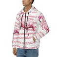 thumbnail image 3 of Honeii Flamingo Print Hoodies for Men, Pullover & Full Zip, Breathable Zip up Hoodie, Sweatshirt-X-Large, 3 of 5