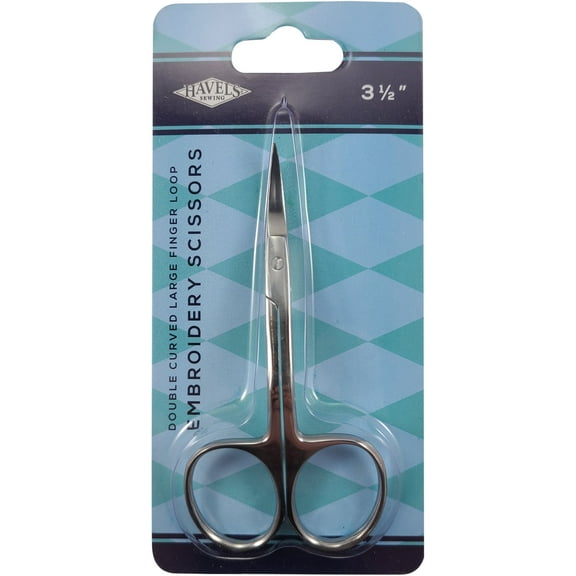 Havel's Double-Curved Embroidery Scissors 3.5"-Large Finger Loop