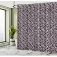thumbnail image 4 of Ambesonne Vintage Shower Curtain, Various Small Flowers Plot, 69"Wx84"L, Dried Rose and Navy Blue, 4 of 4