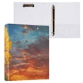 thumbnail image 3 of Sunflower and Sky 3 Ring Binders 1.5 inch Hardcover File Folders with Interior Pockets A4 Size Organizer for School Office Hospital, 3 of 8