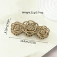 thumbnail image 2 of TYTSPEASY Vintage Milk Coffee Rose Hair Clip For Women Elegant Flower Hair Clip With Advanced Hair Styling Clip Snap Clips Hair Black Clips Hair Pins Clips For Thin Hair, 2 of 4