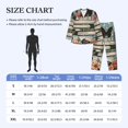 thumbnail image 3 of Wukai Vintage Art Butterfly Flower Men's Long-Sleeve Pajama Set - Comfortable Sleepwear with Button-Down Shirt and Pants-X-Large, 3 of 6