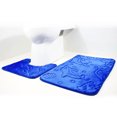 thumbnail image 2 of Moyic 2 uds., cubierta de asiento de inodoro de franela, alfombrilla para puerta de baño, alfombra para decoración del hogar Juegos de accesorios de baño azul, 2 of 6