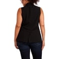 thumbnail image 2 of eVogues Plus Size V-Neck Vest Black, 2 of 7