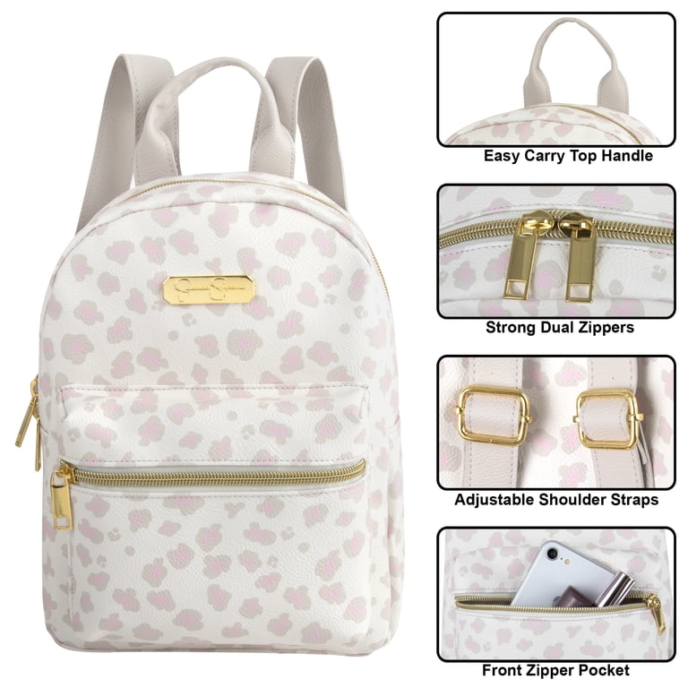 Jessica Simpson Mini Waterproof Vegan Leather Backpack, Beige