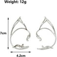 thumbnail image 3 of 2Pcs Elves Ear Cuff for Women Vintage Non-Pierced Cat Ear Wrap Hollow Punk Fairy Elf Cartilage Climber Earrings Gothic Cosplay Costume Jewelry Accessories, 3 of 7