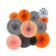 thumbnail image 2 of KAKOWELY 12 abanicos de flores de papel para decoración de fiestas de Halloween., 2 of 4