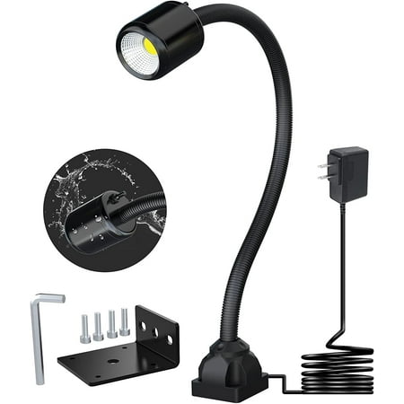 

Led Machine Light Flexible Gooseneck Work lamp 14W IP66 Water Proof Work Lamp for Machine Tools Sewing Lathe Milling Drill Press Industrial Lighting…