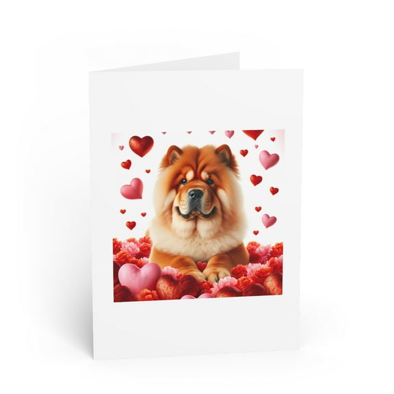 DistinctInk Greeting Card / Note Card - Valentine's Day Chow Chow - PACK of 10