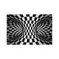 thumbnail image 1 of MesaSe 3D Illusion Carpet Velvet Home Office Rectangular Visual Geometry Carpet Optical Illusion Rug Velvet(Black & White), 1 of 9