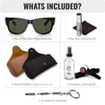 thumbnail image 3 of Ray-Ban RB0840S MEGA WAYFARER Square Shaped Non-Polarized Sunglasses for Men & Women - Includes Official RAYBAN Eyewear Kit - Ideal Formal & Casual Wear Sunglasses - 0 Lens, 3 of 8