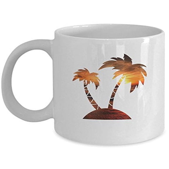 Summer 11 oz Coffee Mug - Beach Inspired Gifts White Ceramic