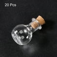 thumbnail image 3 of Unique Bargains Mini Bouteilles en Verre avec Bouchon en Liège Forme de Boule, 20 Pcs, 3 of 6