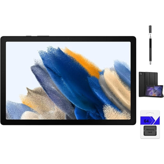 Pre-Owned SAMSUNG Galaxy Tab A8 Android WiFi Tablet, 10.5 inch Touchscreen (1920x1200) LCD Screen, 64GB Storage, Fast Charging, Bluetooth, Android 11 OS, Gray with Mazepoly Accessories