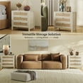thumbnail image 5 of Surmoby Boho 3-Drawer Nightstand Set of 2 - Extra Wide Storage Night Stand with Gold Handles Large&Tall Bed Side Table for Bedroom Living Room Enterway,Cream White, 5 of 11