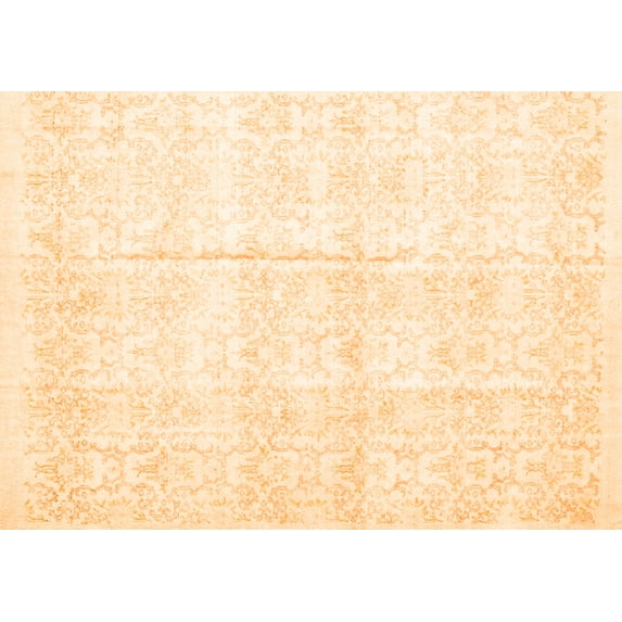 Ahgly Company Indoor Rectangle Persian Orange Traditional Area Rugs, 7' x 9'