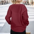thumbnail image 6 of Wang6 Women Plus Size Cardigans Jacket Trendy Long Sleeve Button down Coat Fall Open Front Loose Fit Solid Outwear Tops X_0617liWine M, 6 of 8