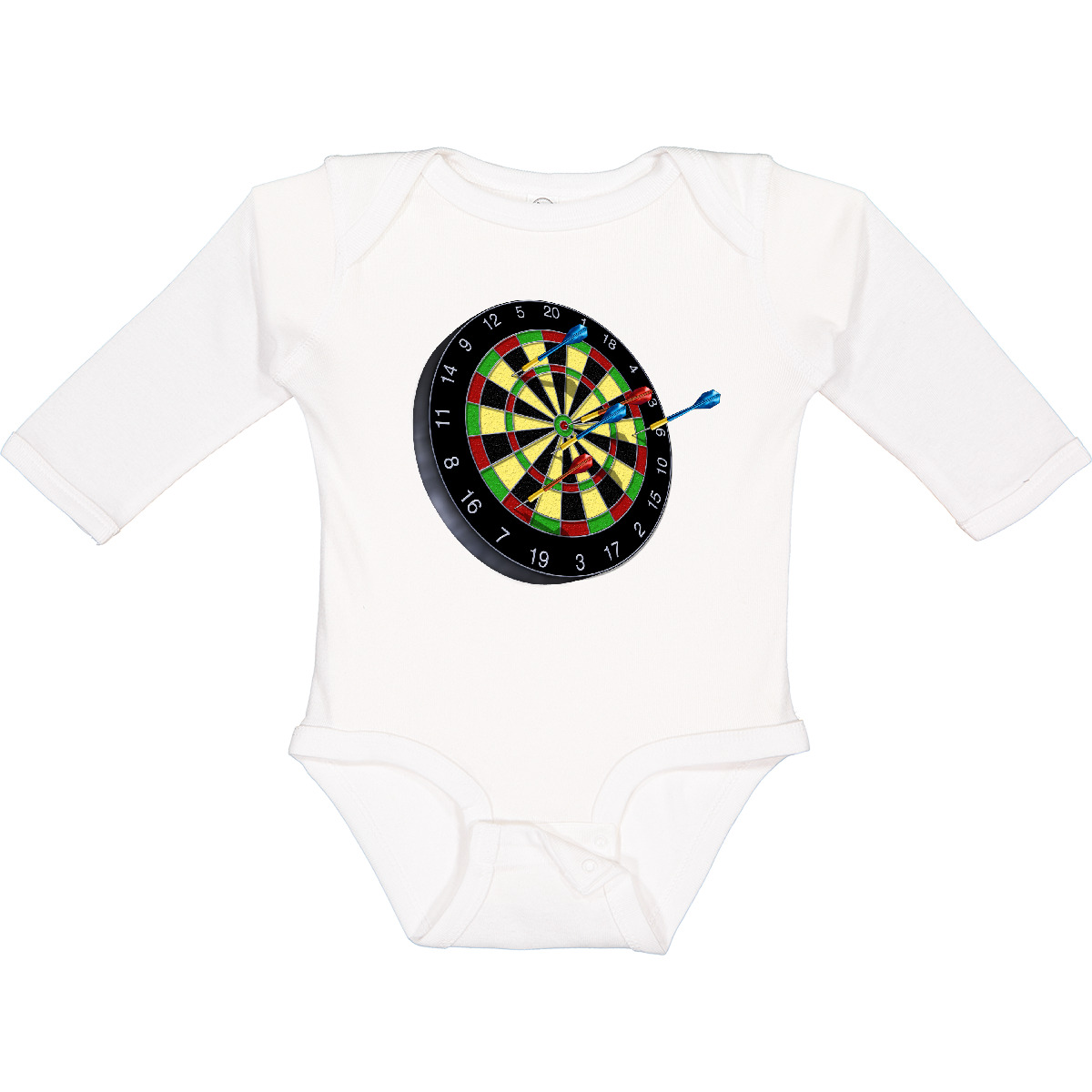 Inktastic Dart Board Boys or Girls Long Sleeve Baby Bodysuit