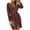 Wine, variant on hoksml Dresses For Women 2023 Sequin Sexy V-neck Solid Slimming Long Sleeve Buttocks Slit