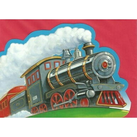 Die-Cut Steam Train Greeting Card