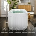 thumbnail image 4 of Eviva Cascade 67 Inch Solid Surface Freestanding Bathtub in Matte White, 4 of 5