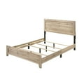thumbnail image 2 of Tcbosik Modern Platform Bed with Headboard for Bedroom, Queen Size Solid Wooden Bed Frame, Box Spring Needed, Natural, 2 of 3