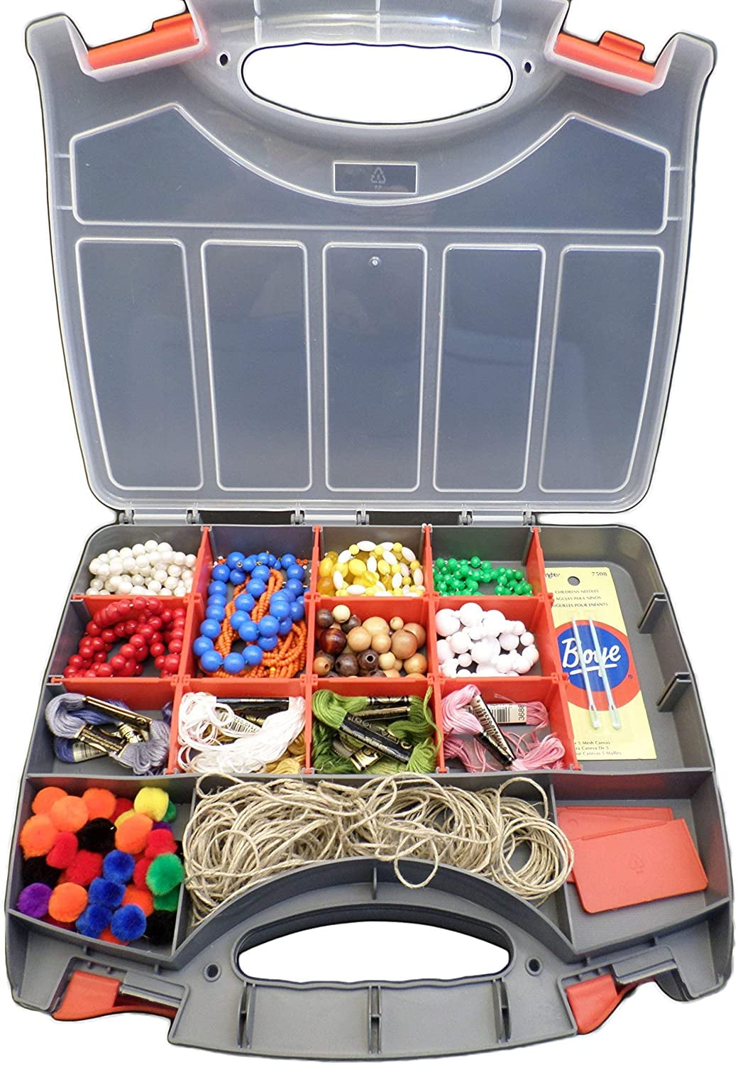 36 Compartment Craft Organizer Plastic Box Jewelry Bead Storage Container  USA