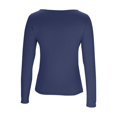 thumbnail image 5 of YUGYXL Womens Tops Dressy Casual Workout Outfits Fall Winter Long Sleeve Shirts Boat Neck Going Out Tops Fashion Navy Sweatshirts S, 5 of 5
