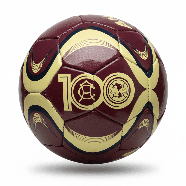 Icon Sports Club America 100th Anniversary Soccer Ball, Size 5, Maroon/Yellow