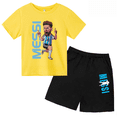 thumbnail image 3 of Camiseta con estampado de Messi de verano para niños y adolescentes, ropa de verano para niños y niñas, camiseta y pantalones cortos, conjunto de 2 piezas, traje deportivo de manga corta, 3 of 5