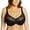 Black, variant on Women's Plus Size Full Coverage Underwire Unlined Minimizer Lace Bra