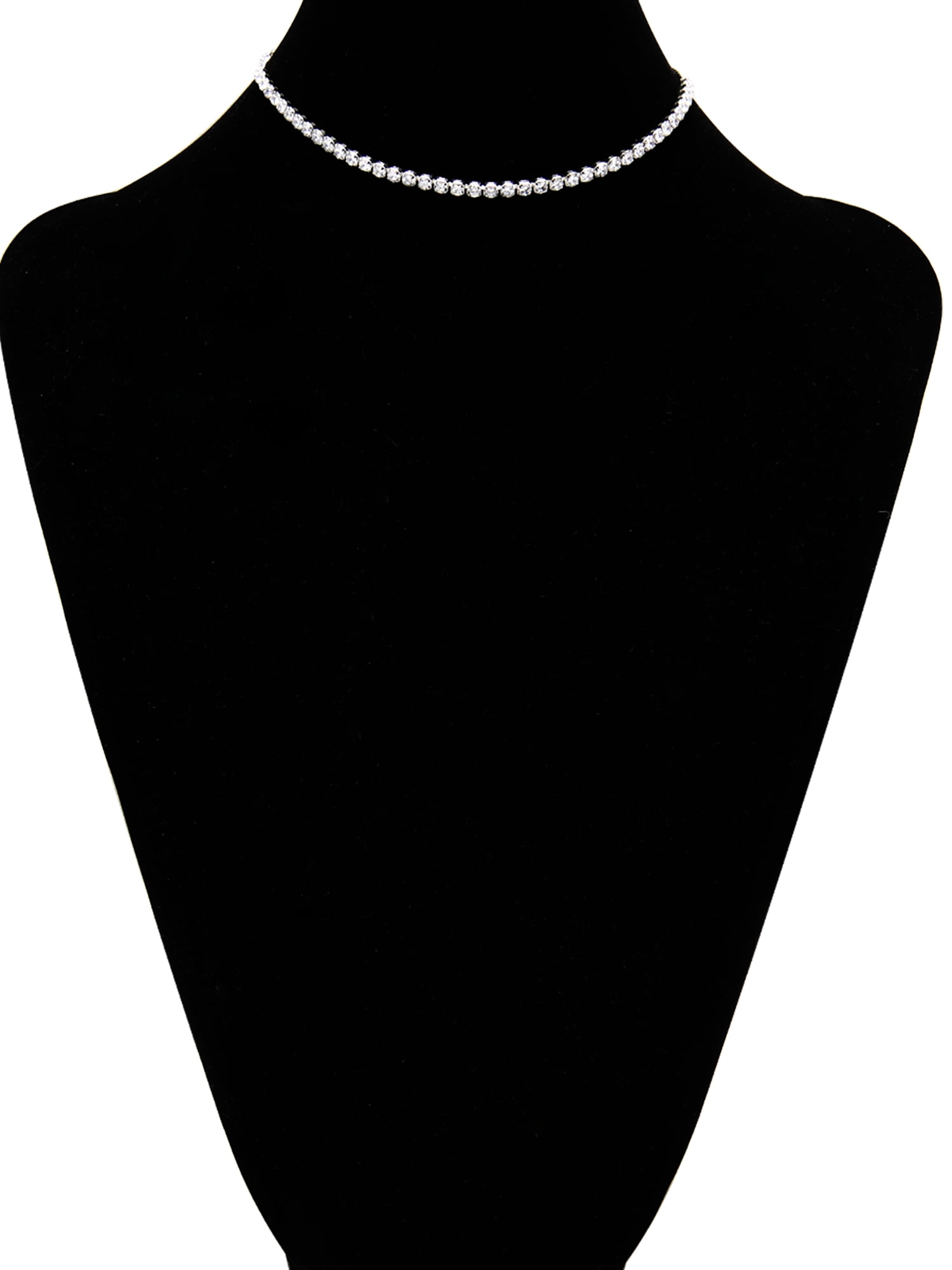 Believe by Brilliance Women's Necklace set with Cubic Zirconia in Fine Silver Plated Brass