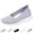 26# Light Gray, variant on Women’s Breathable Walking Shoes-Slip On Mesh Knitted Flats Soft Gym Sneakers Flexible Lightweight Casual Easy Shoes,Beige,37